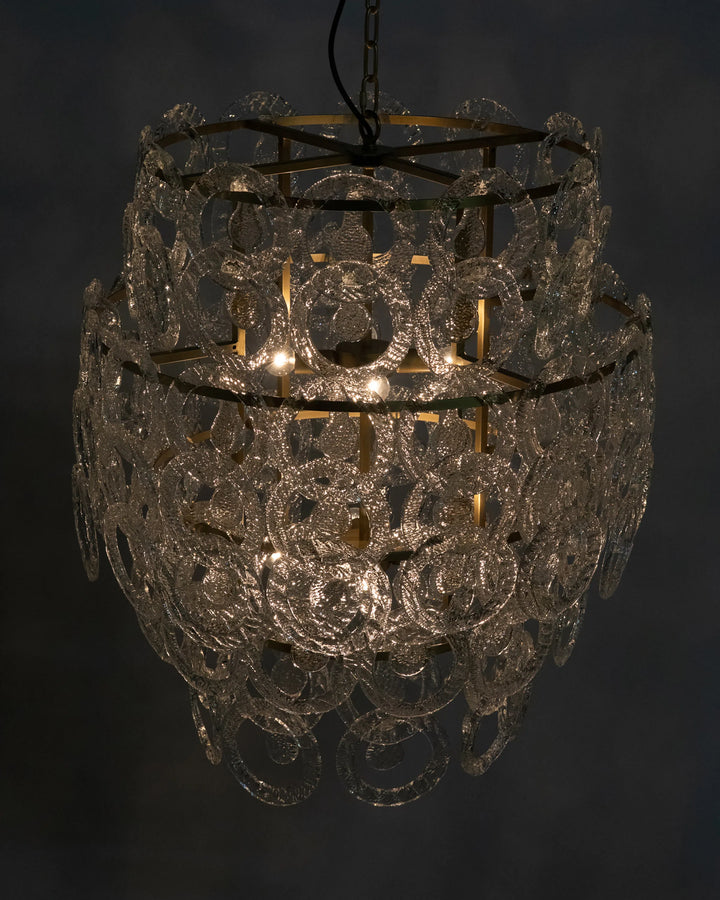 American Home Furniture | Noir - Quebec Chandelier, Metal with Brass Finish