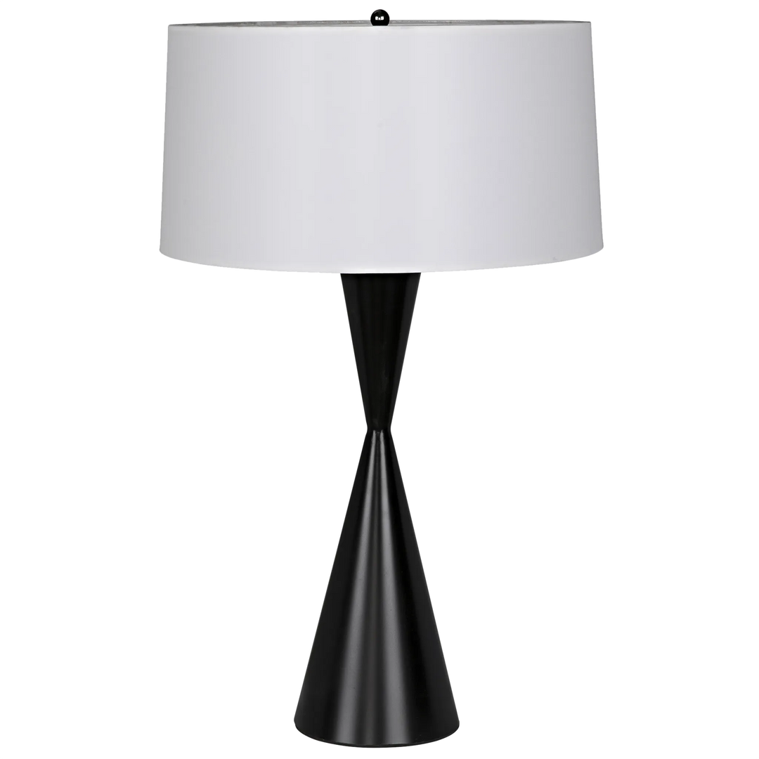 American Home Furniture | Noir - Noble Table Lamp with Shade, Black Steel