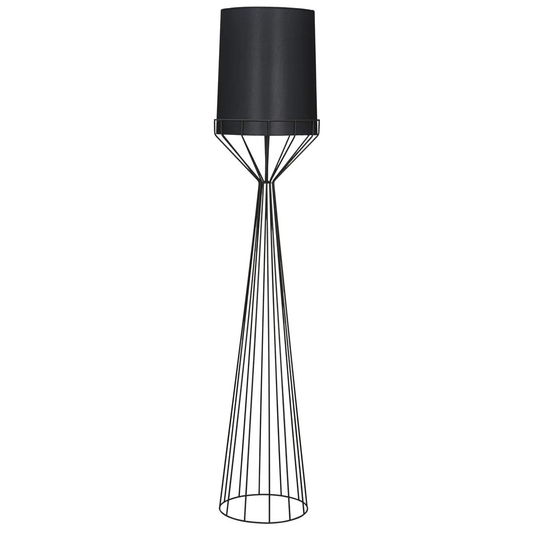 American Home Furniture | Noir - Portal Floor Lamp, A, Black Steel