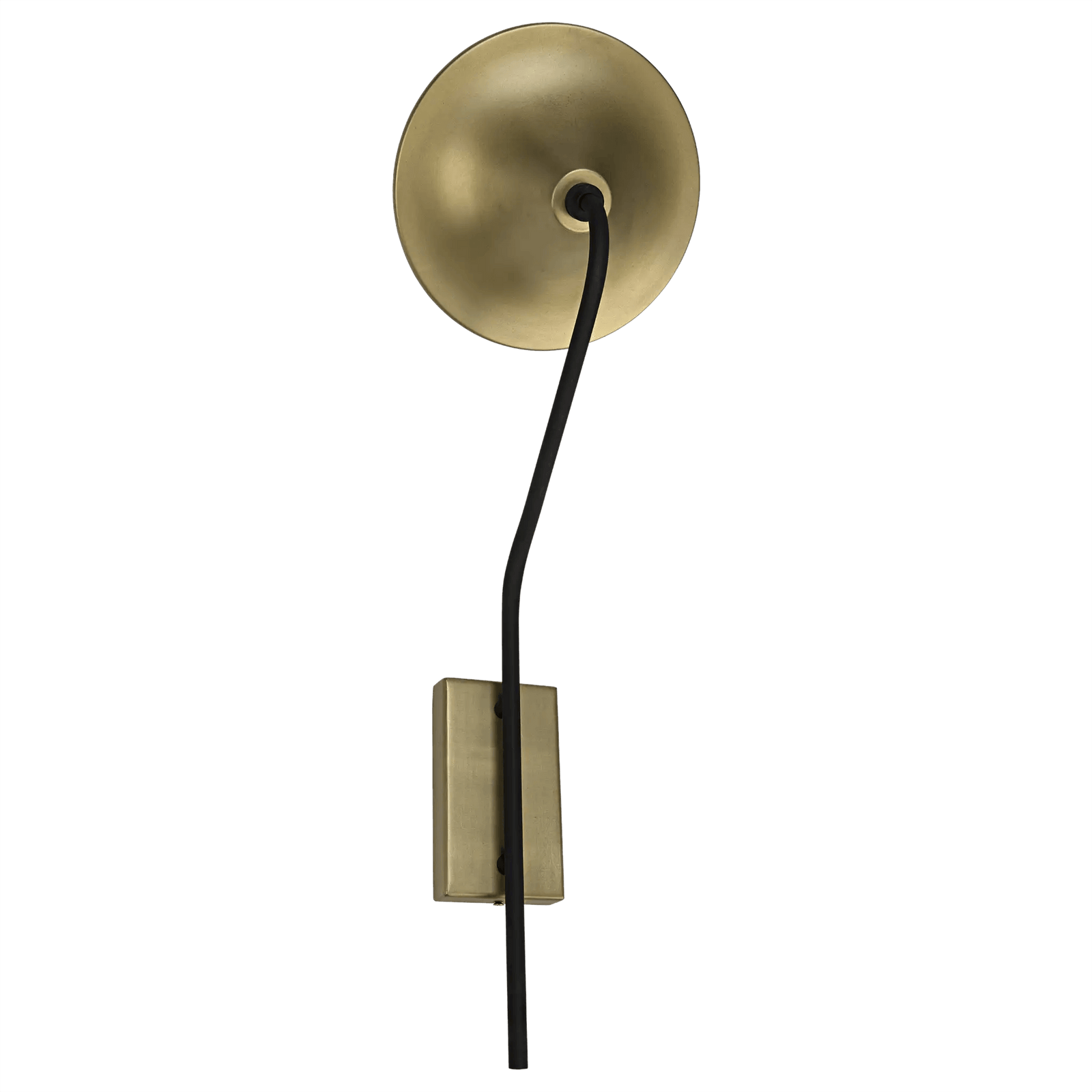 Noir Messala Sconce, Black Steel and Brass Finish WALL SCONCES