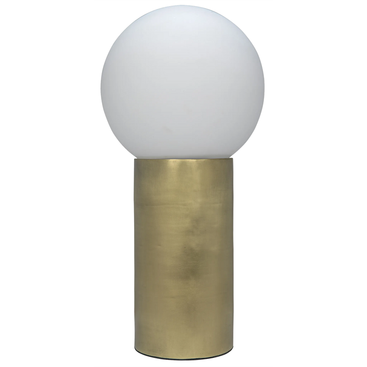 American Home Furniture | Noir - New Luna Lamp, Metal with Brass Finish