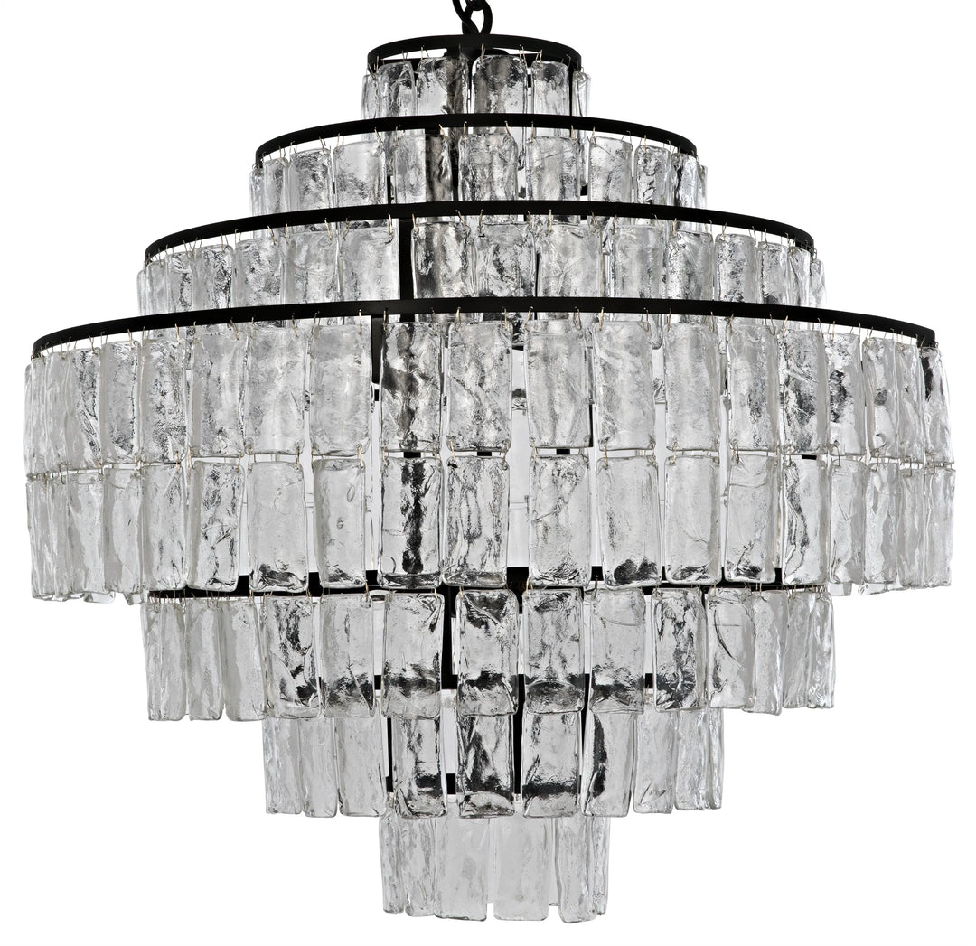 American Home Furniture | Noir - Satellite Chandelier, Black Steel