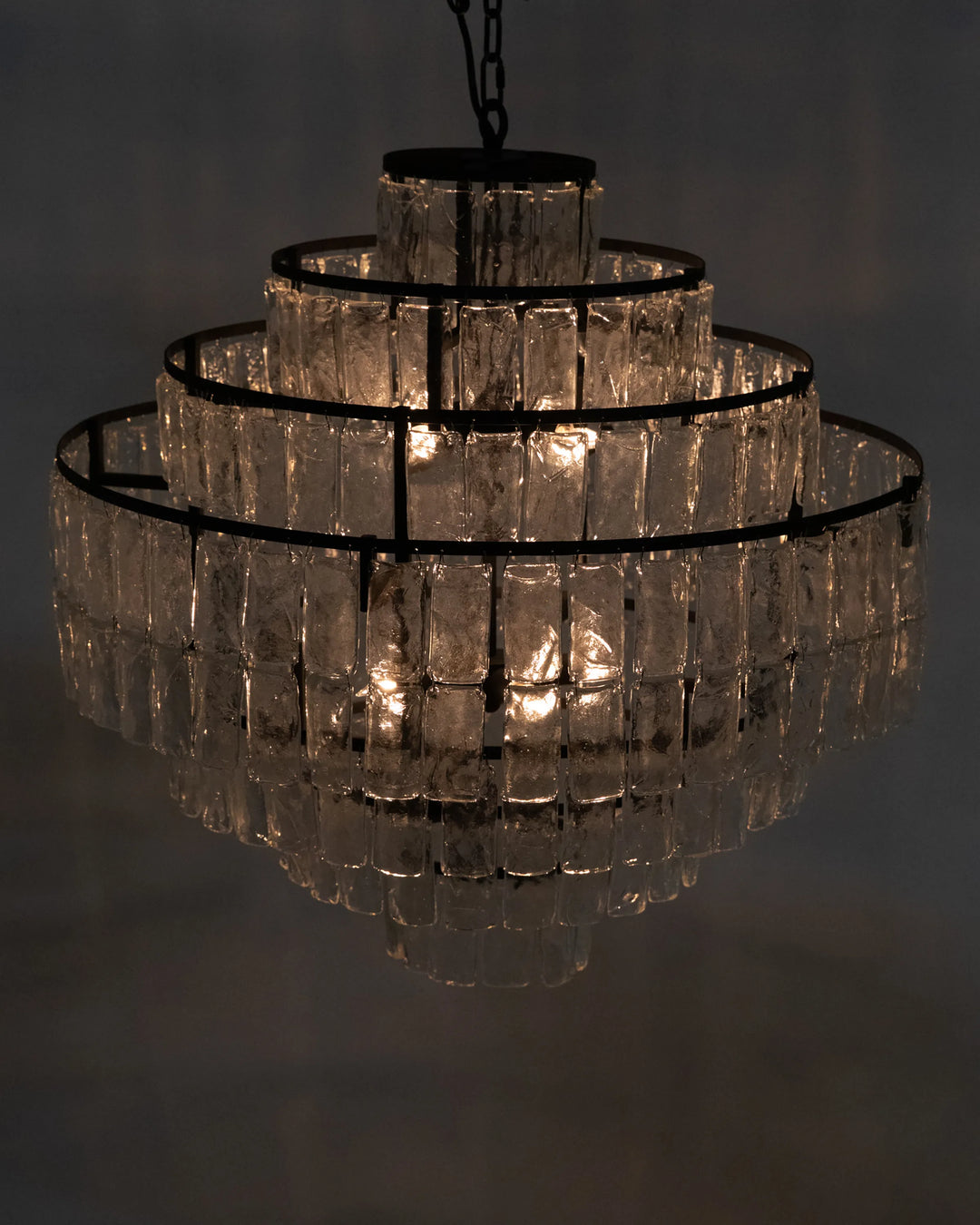 American Home Furniture | Noir - Satellite Chandelier, Black Steel