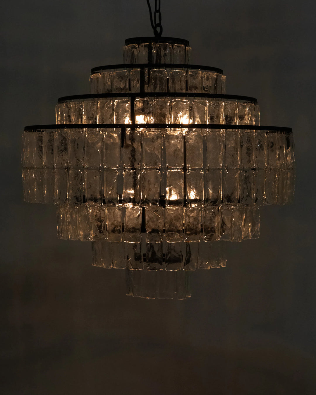 American Home Furniture | Noir - Satellite Chandelier, Black Steel