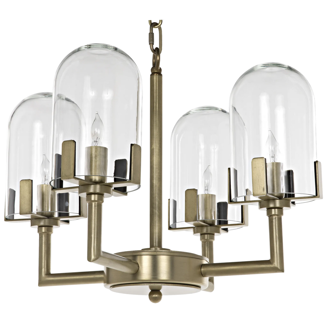 American Home Furniture | Noir - Bistro Chandelier, Antique Brass