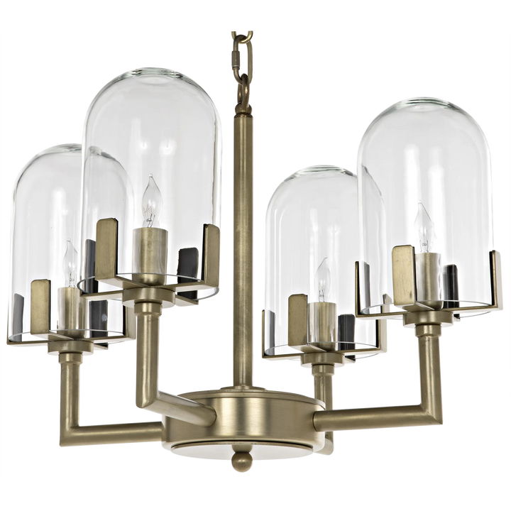 American Home Furniture | Noir - Bistro Chandelier, Antique Brass