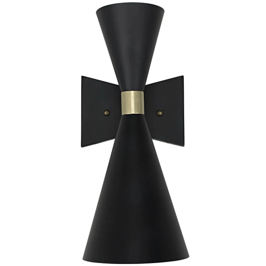 Noir Ariel Sconce, Black Steel WALL SCONCES