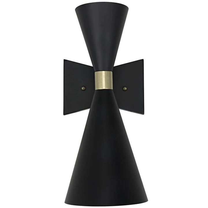 Noir Ariel Sconce, Black Steel WALL SCONCES