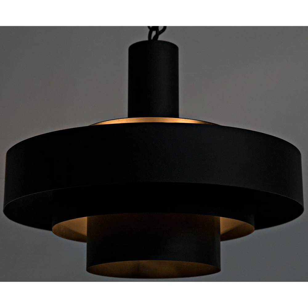 American Home Furniture | Noir - Parlor Pendant, Black Steel