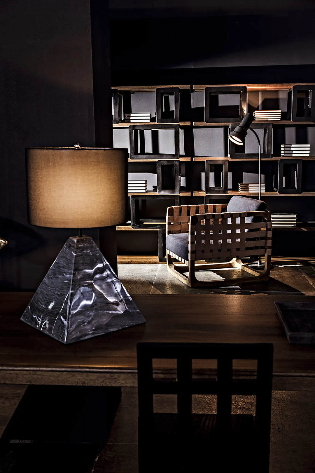 American Home Furniture | Noir - Sheba Table Lamp with Black Shade