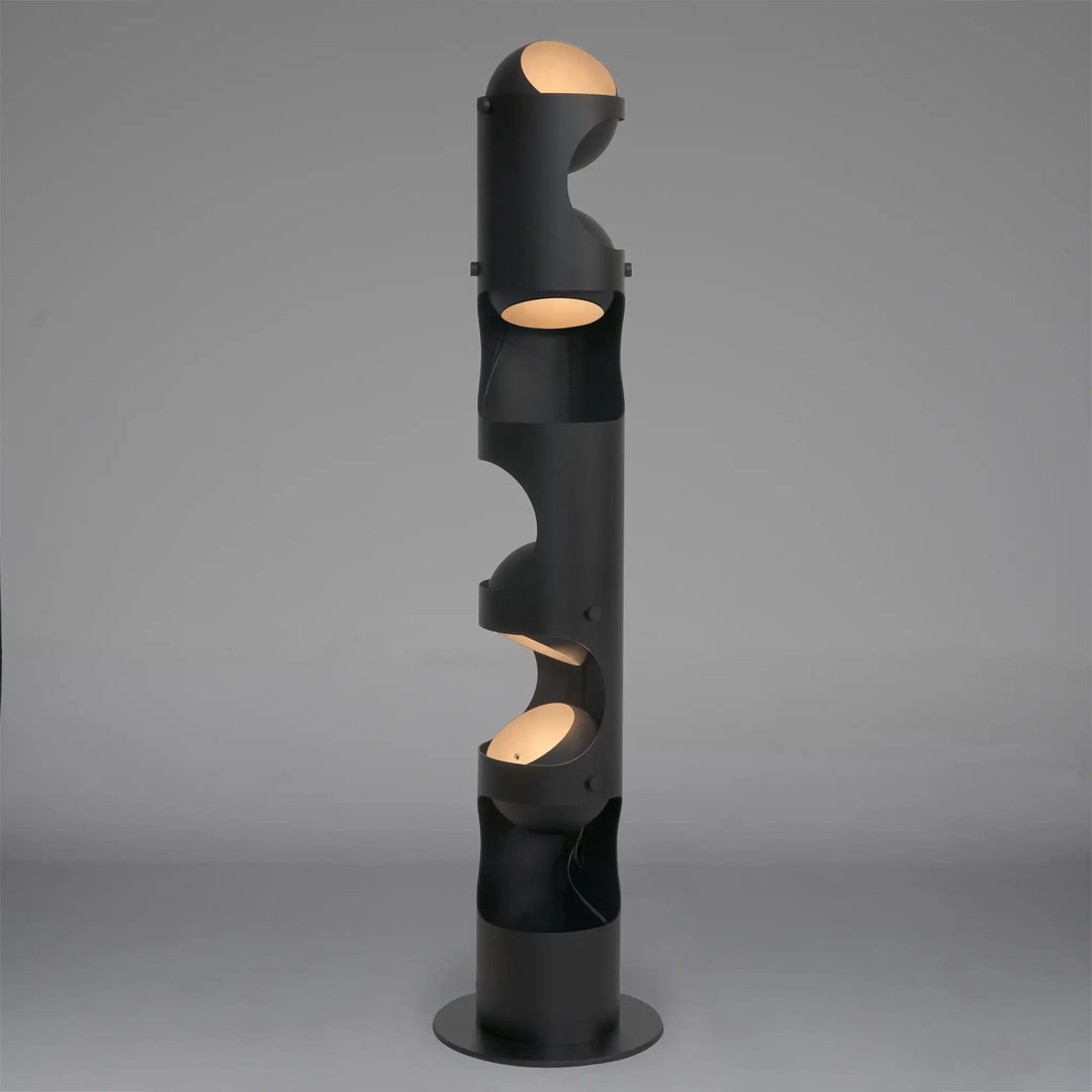 American Home Furniture | Noir - Columna Floor Lamp, Black Steel