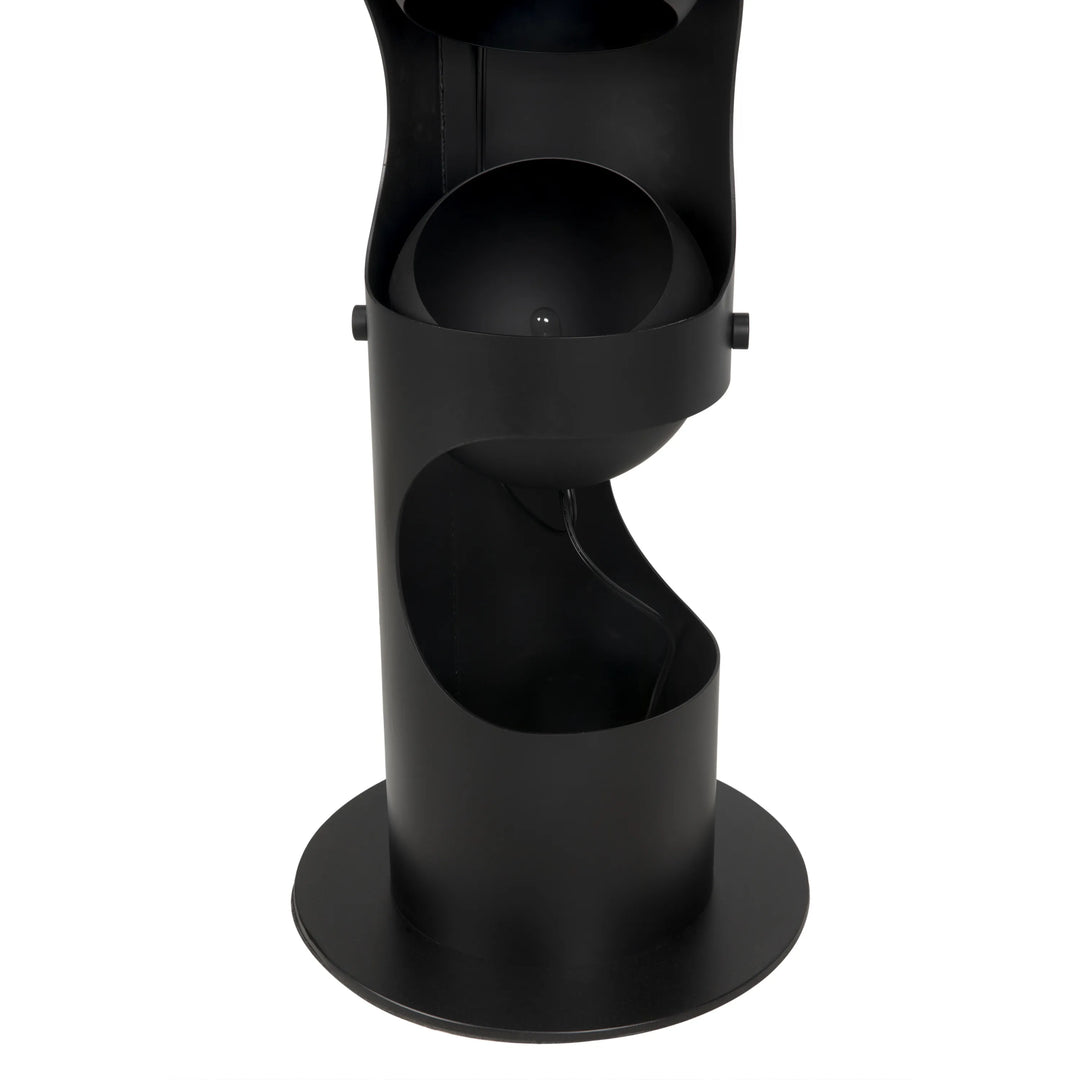 American Home Furniture | Noir - Columna Floor Lamp, Black Steel