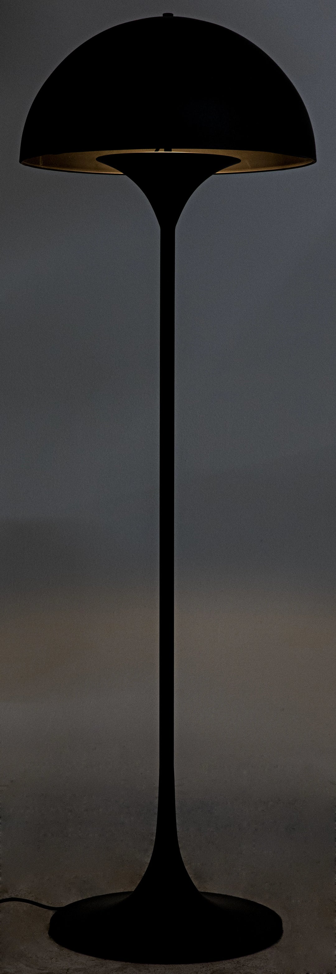 American Home Furniture | Noir - Cataracta Floor Lamp, Black Steel