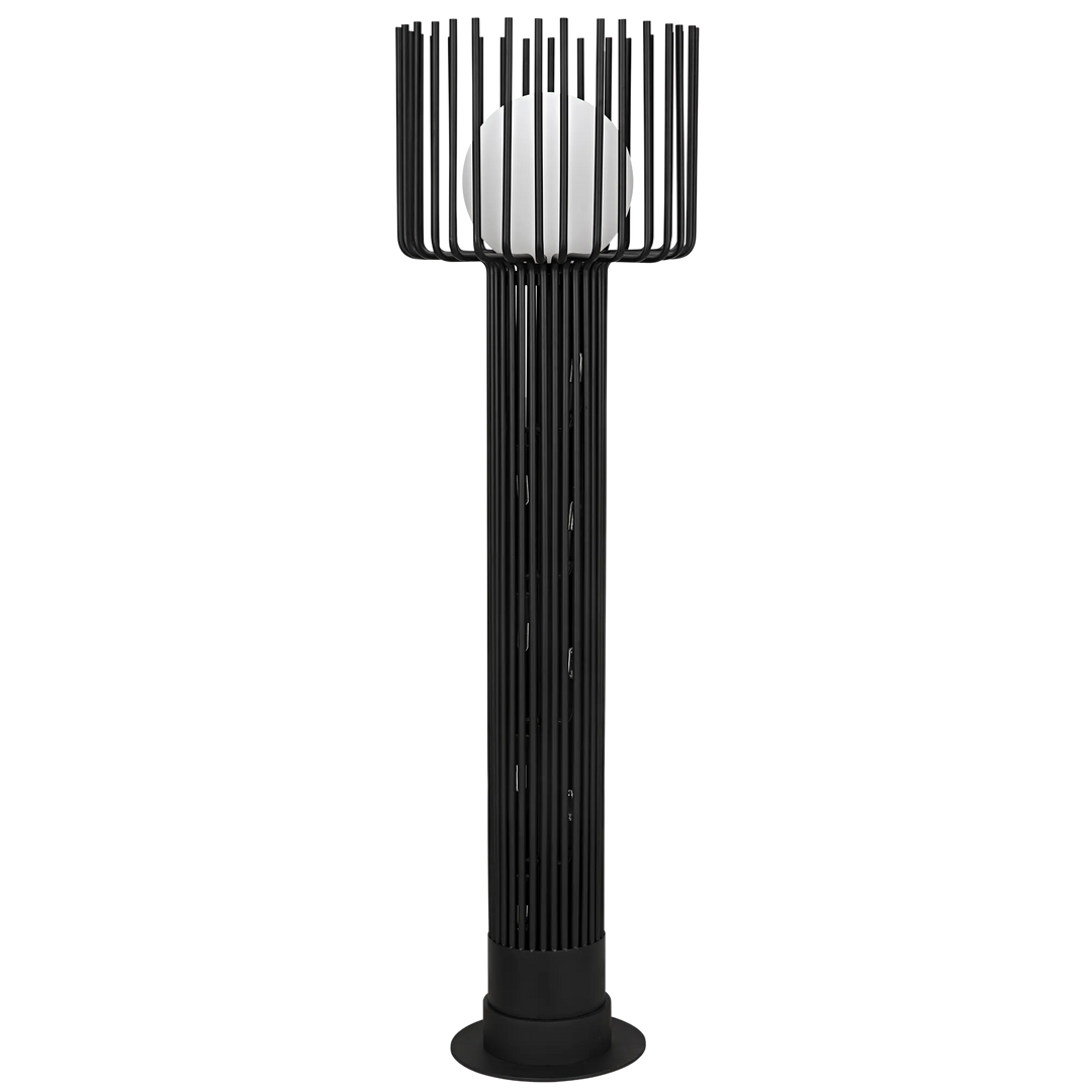 American Home Furniture | Noir - Lucis Floor Lamp, Black Steel