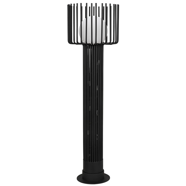 American Home Furniture | Noir - Lucis Floor Lamp, Black Steel