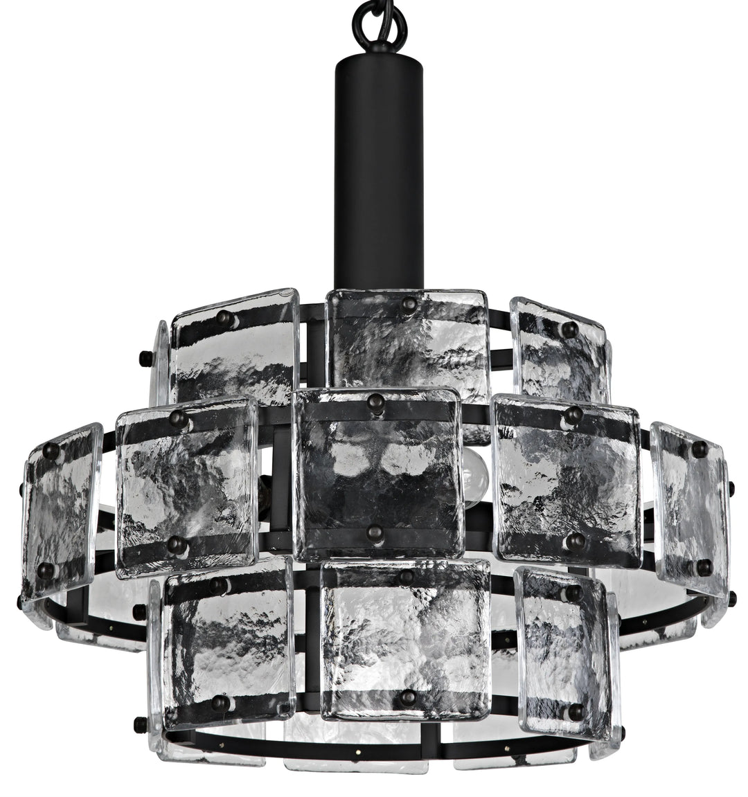 American Home Furniture | Noir - Bergdorf Pendant, Black Steel