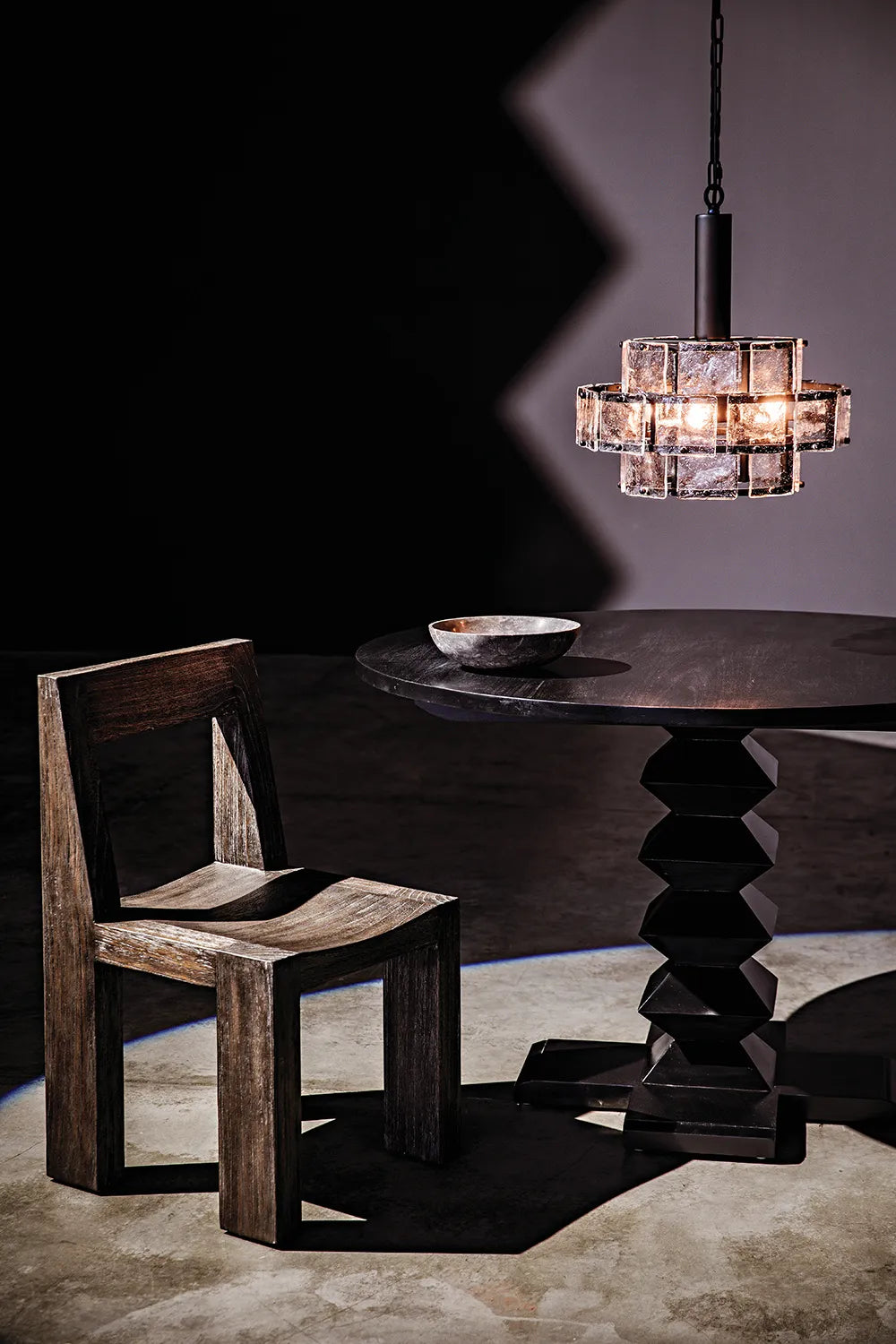 American Home Furniture | Noir - Bergdorf Pendant, Black Steel