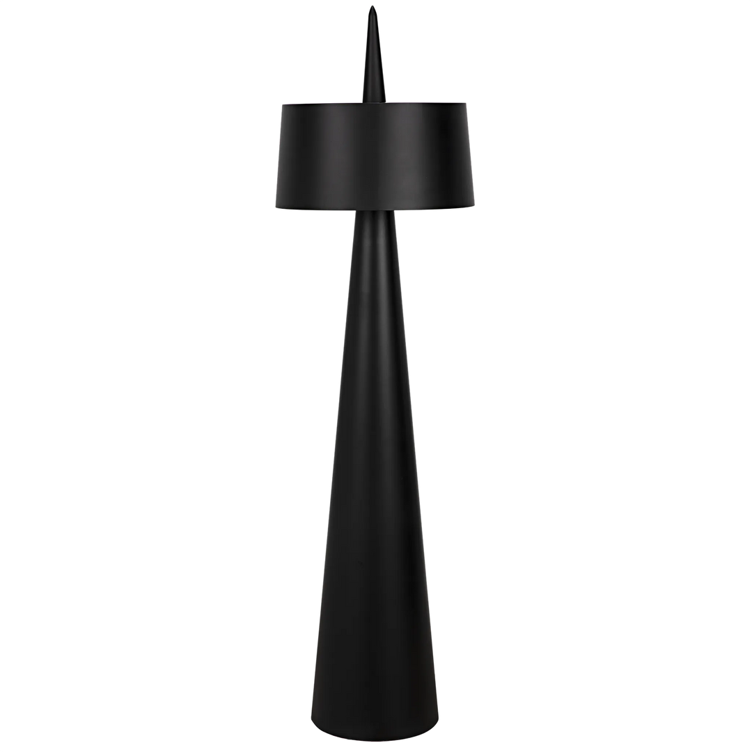 American Home Furniture | Noir - Moray Floor Lamp, Black Steel