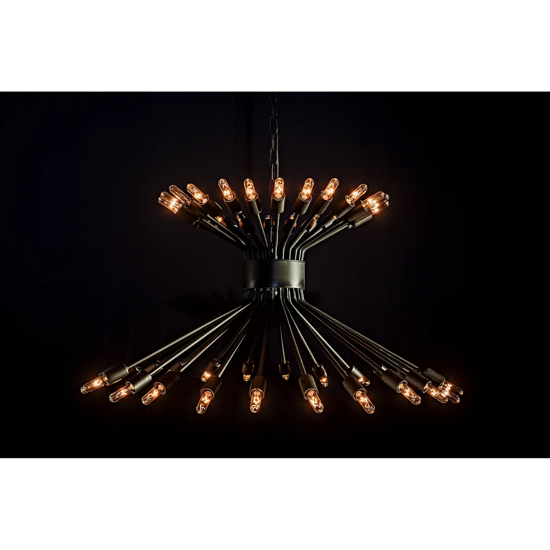 American Home Furniture | Noir - Mancini Chandelier, Black Steel