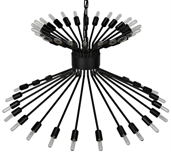 American Home Furniture | Noir - Mancini Chandelier, Black Steel