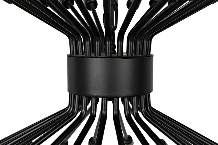 American Home Furniture | Noir - Mancini Chandelier, Black Steel