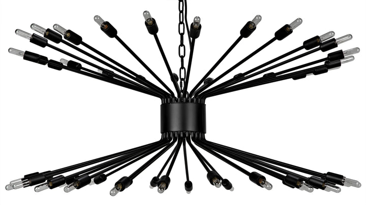 American Home Furniture | Noir - Lampberto Chandelier, Black Steel