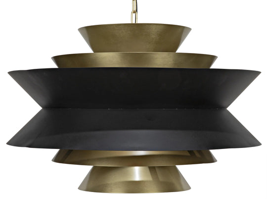 Noir Arion Pendant, Steel with Brass Finish PENDANT LIGHTING