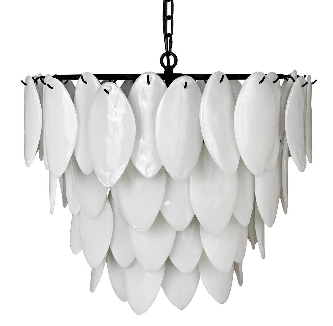 American Home Furniture | Noir - Lotus Chandelier, Large