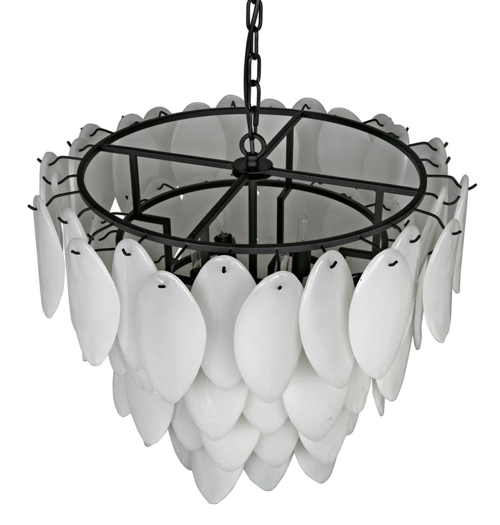 American Home Furniture | Noir - Lotus Chandelier, Large