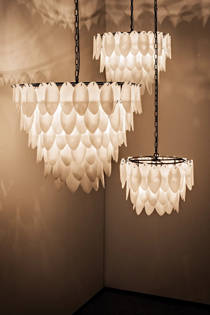 American Home Furniture | Noir - Lotus Chandelier, Large