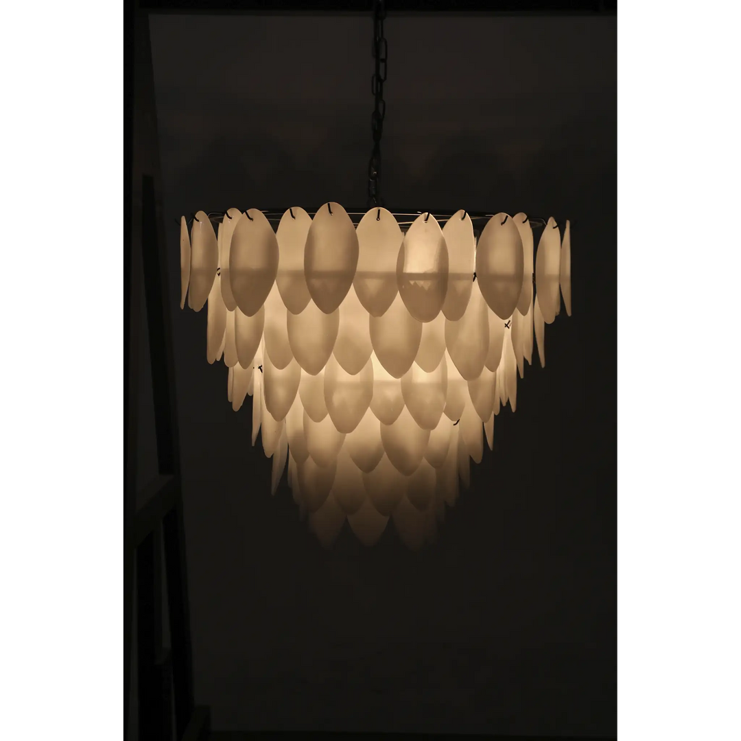 American Home Furniture | Noir - Lotus Chandelier, Extra Large