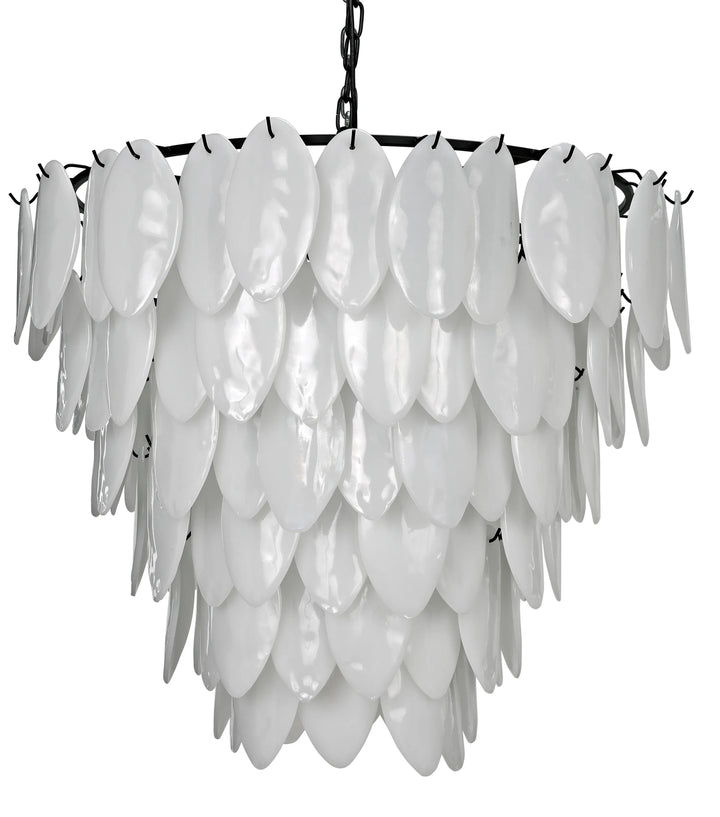 American Home Furniture | Noir - Lotus Chandelier, Extra Large