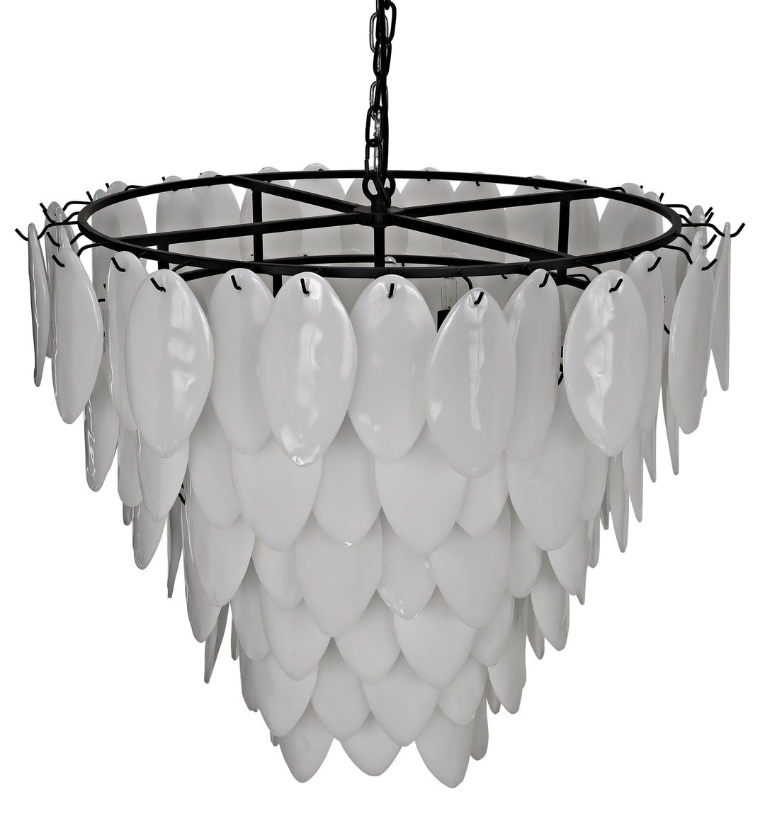 American Home Furniture | Noir - Lotus Chandelier, Extra Large