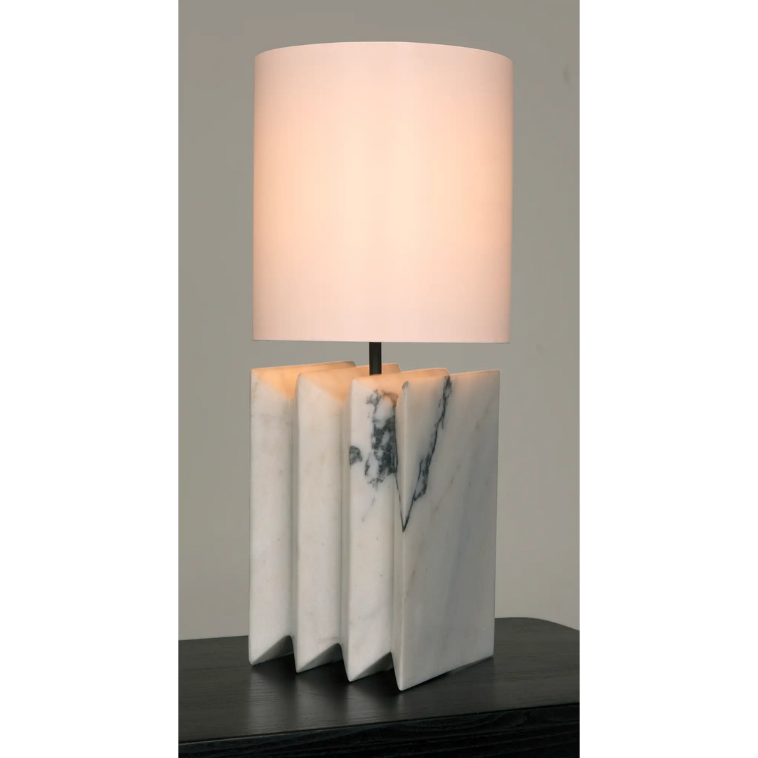 American Home Furniture | Noir - Jman Lamp with Silk Shade