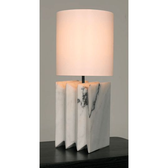 Noir Jman Lamp with Silk Shade TABLE LAMPS