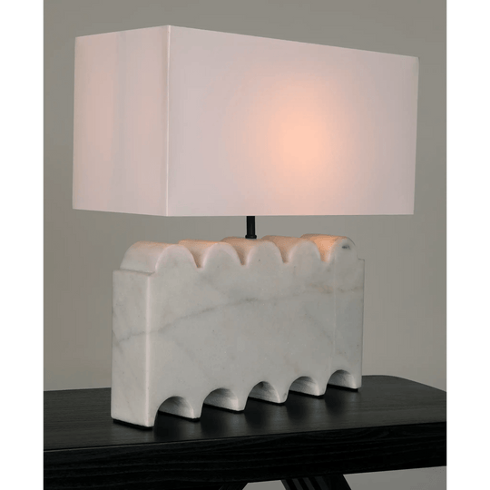 Noir Darth Lamp with Silk Shade TABLE LAMPS