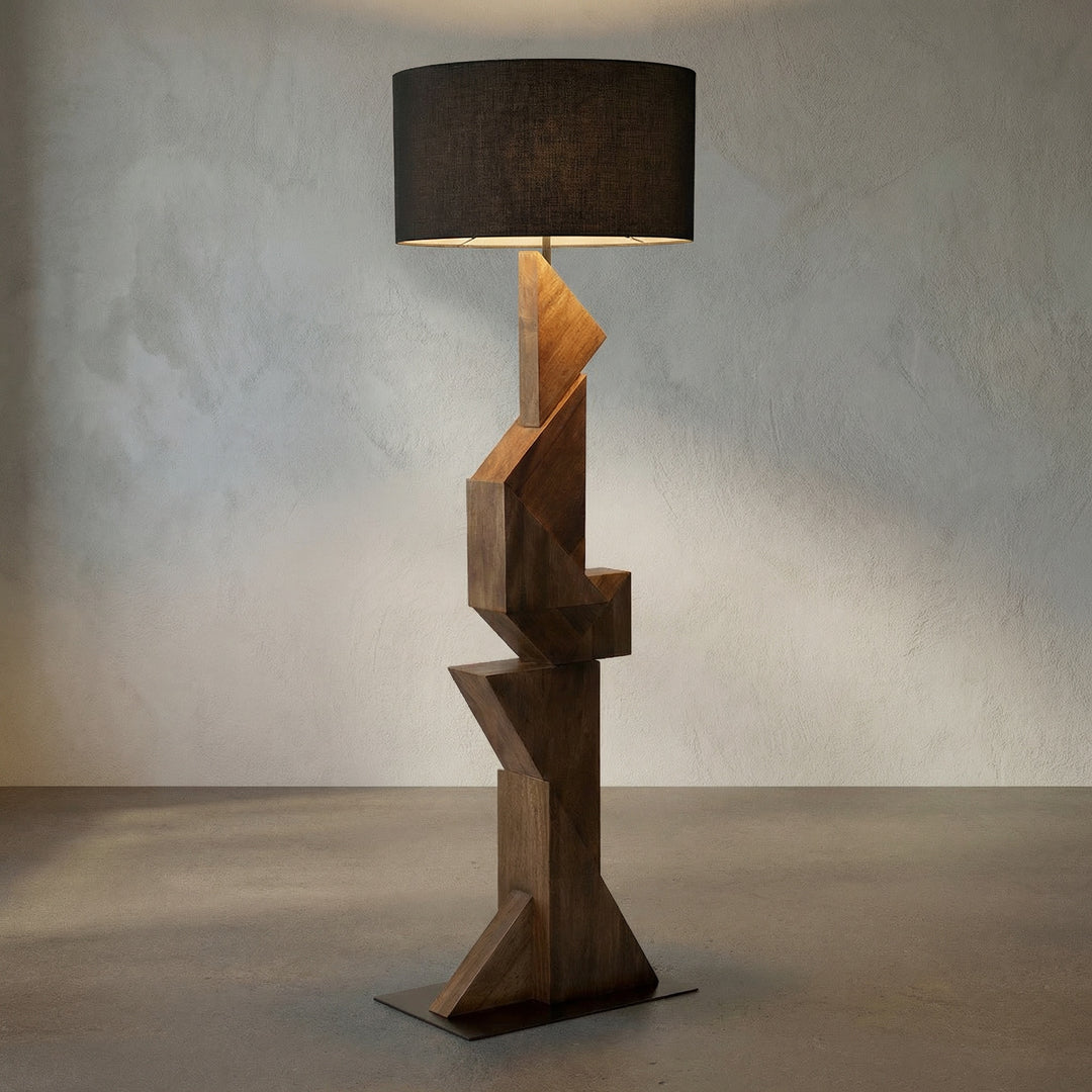 Noir - Enigma I Floor Lamp with Shade - LAMP800DWSH