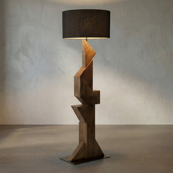 Noir - Enigma I Floor Lamp with Shade - LAMP800DWSH