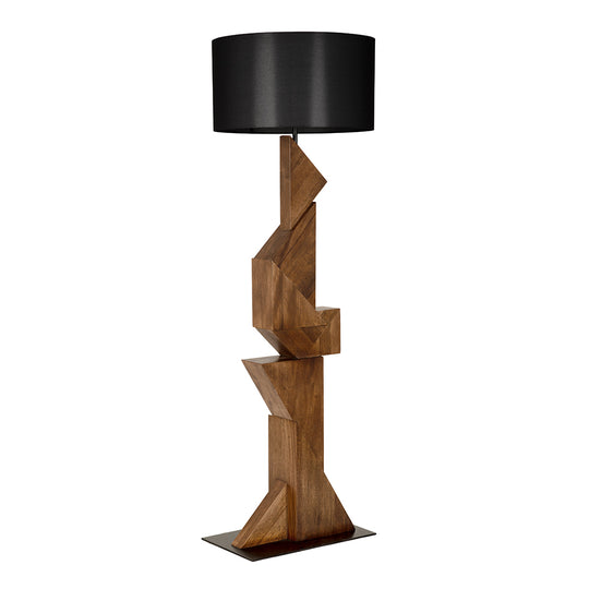 Noir - Enigma I Floor Lamp with Shade - LAMP800DWSH