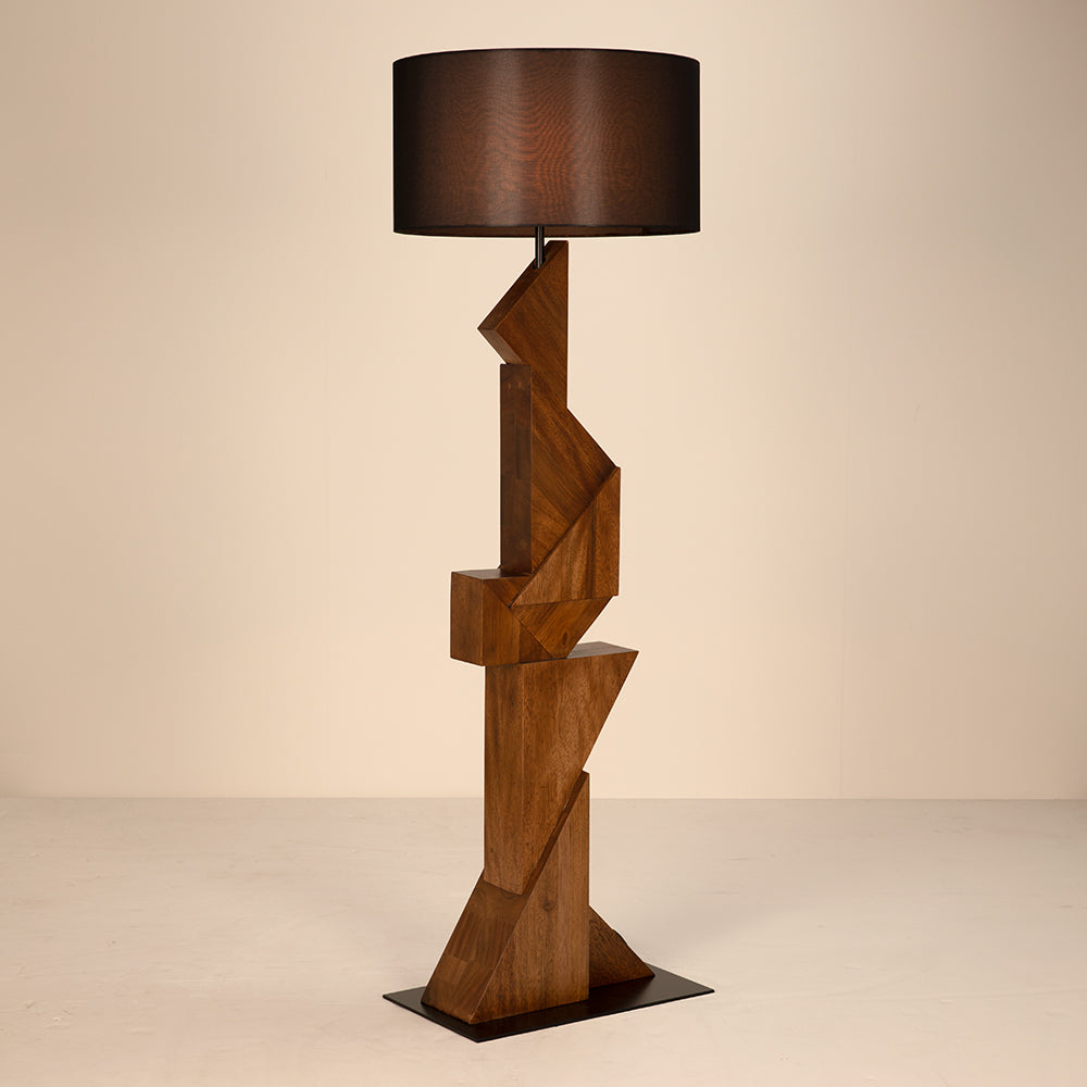 Noir - Enigma I Floor Lamp with Shade - LAMP800DWSH