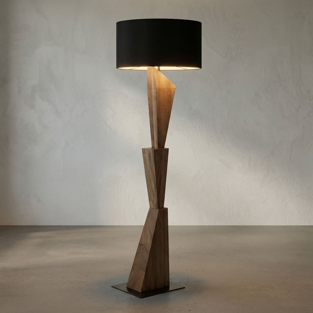 Noir - Enigma Ii Floor Lamp with Shade - LAMP801DWSH