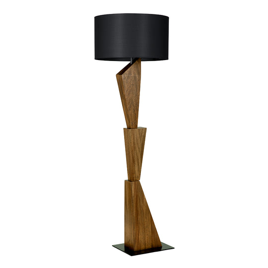 Noir - Enigma Ii Floor Lamp with Shade - LAMP801DWSH