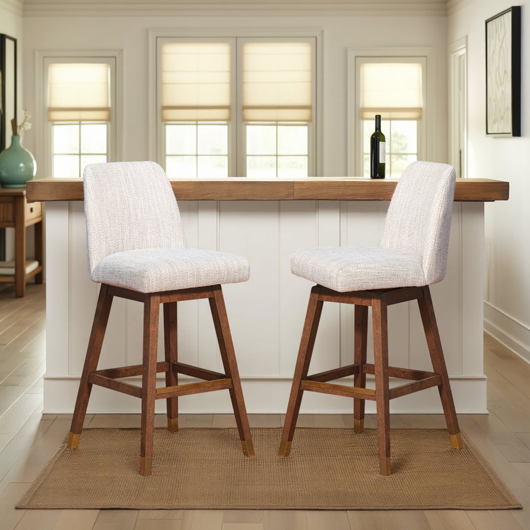 21.5"W x 19"D x 41.5"H / Beige/Brown Oak