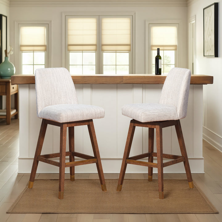 21.5"W x 19"D x 41.5"H / Beige/Brown Oak