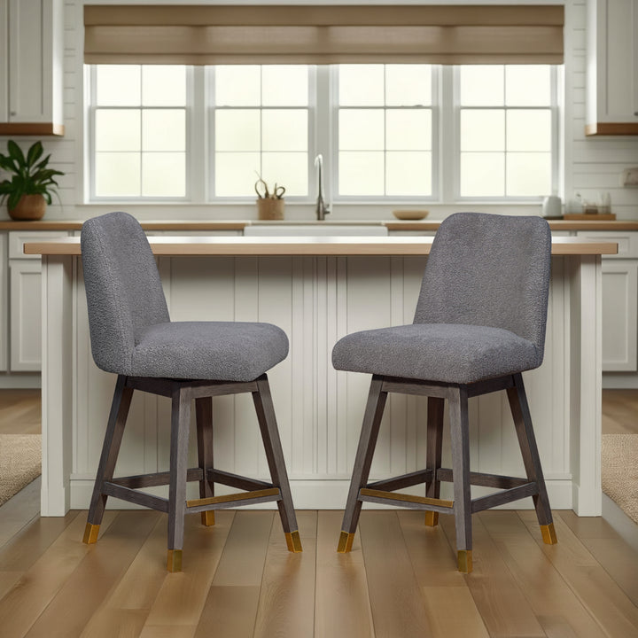 21.5"W x 19"D x 37.5"H / Gray/Gray Oak 