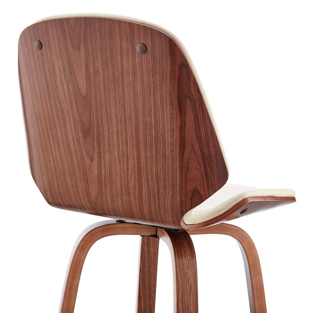 19"W x 20"D x 40"H / White/Walnut