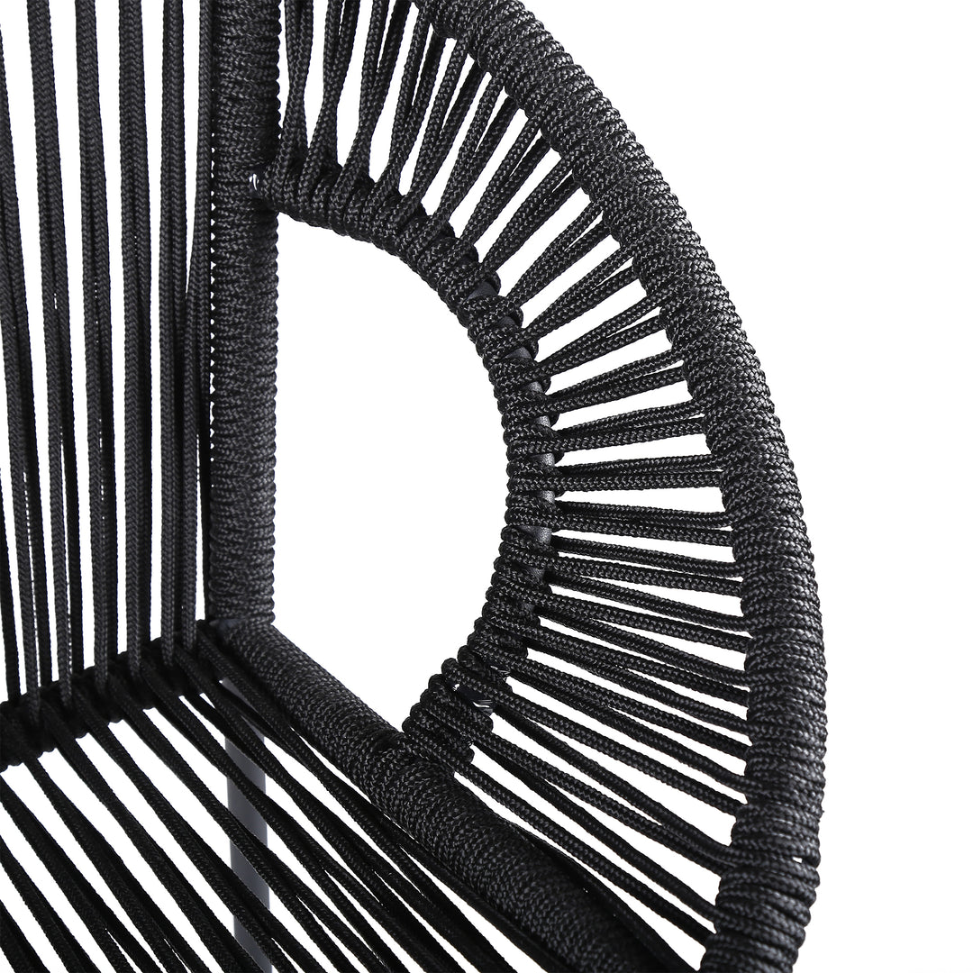 25"W x 23"D x 44"H / Black/Black