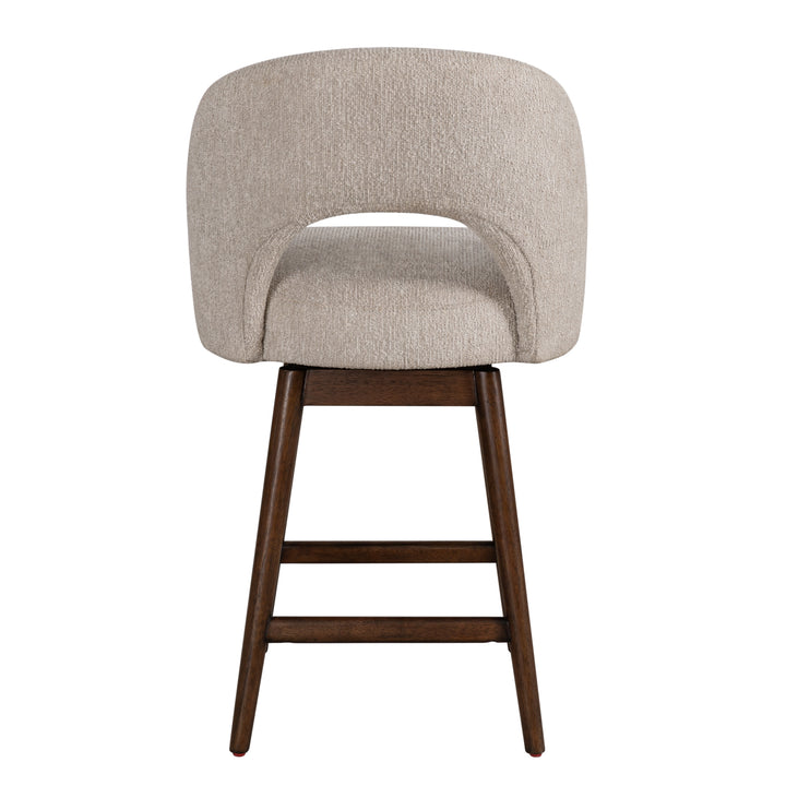 21"W x 22.75"D x 38.5"H / Beige/Brown Oak