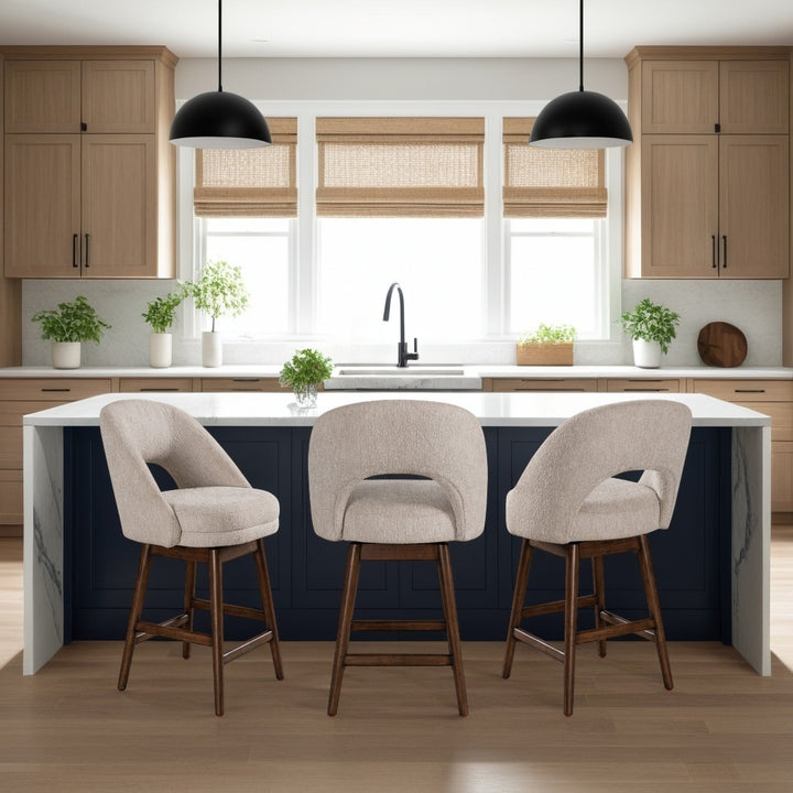 21"W x 22.75"D x 38.5"H / Beige/Brown Oak