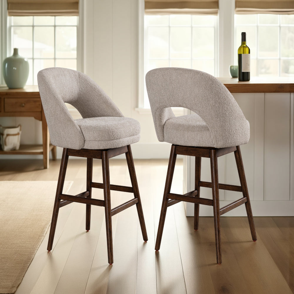 21"W x 22.75"D x 42.5"H / Beige/Brown Oak